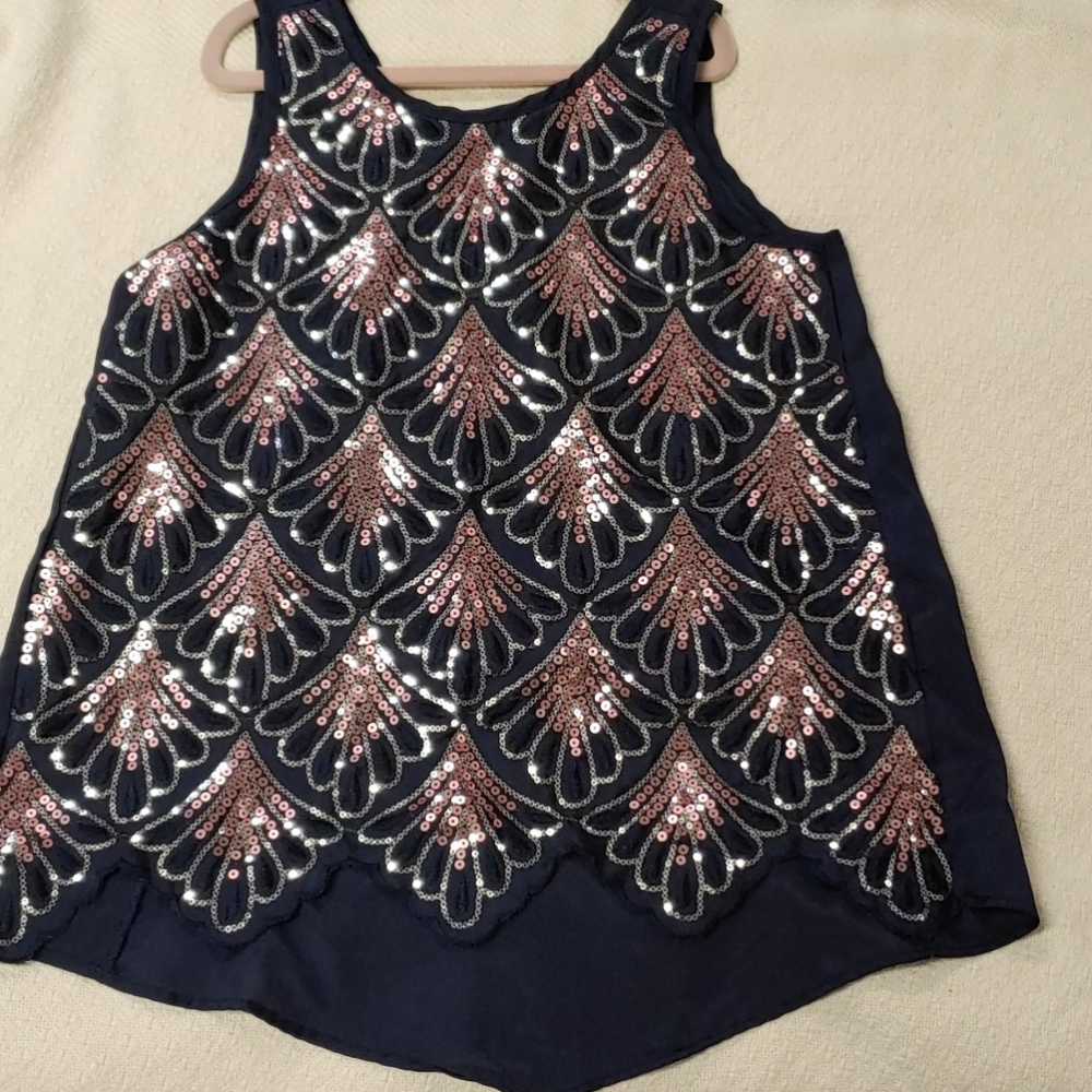 Kiddo by Katie size 12 sequin sleeveless top